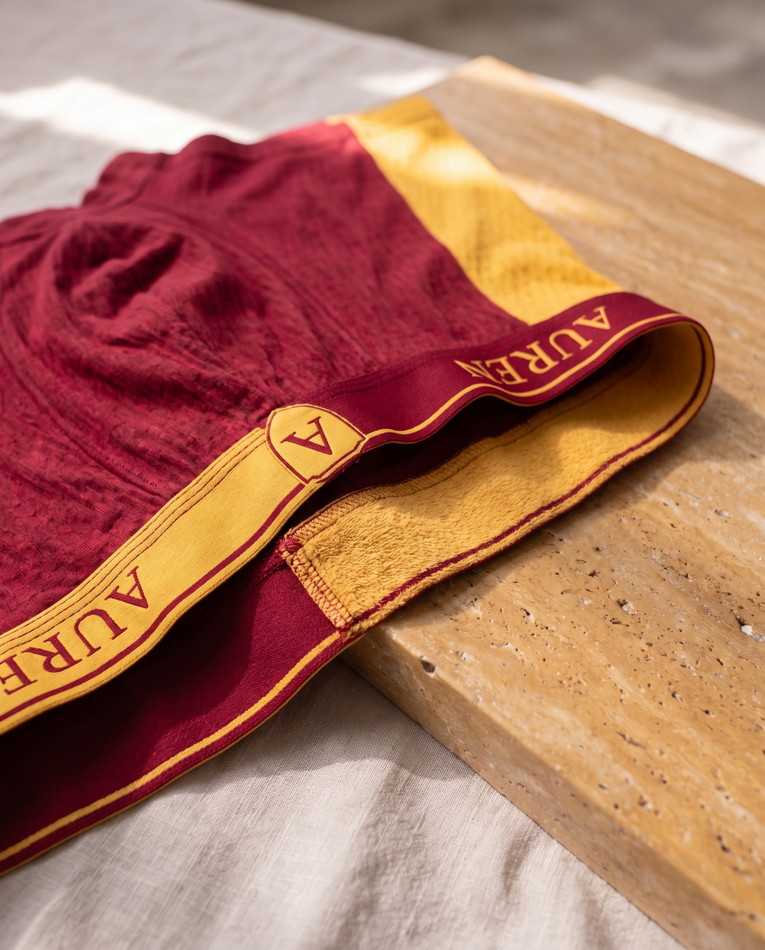 Auren® Sports Taraftar %100 Organik Pamuk Boxer - Sarı Kırmızı