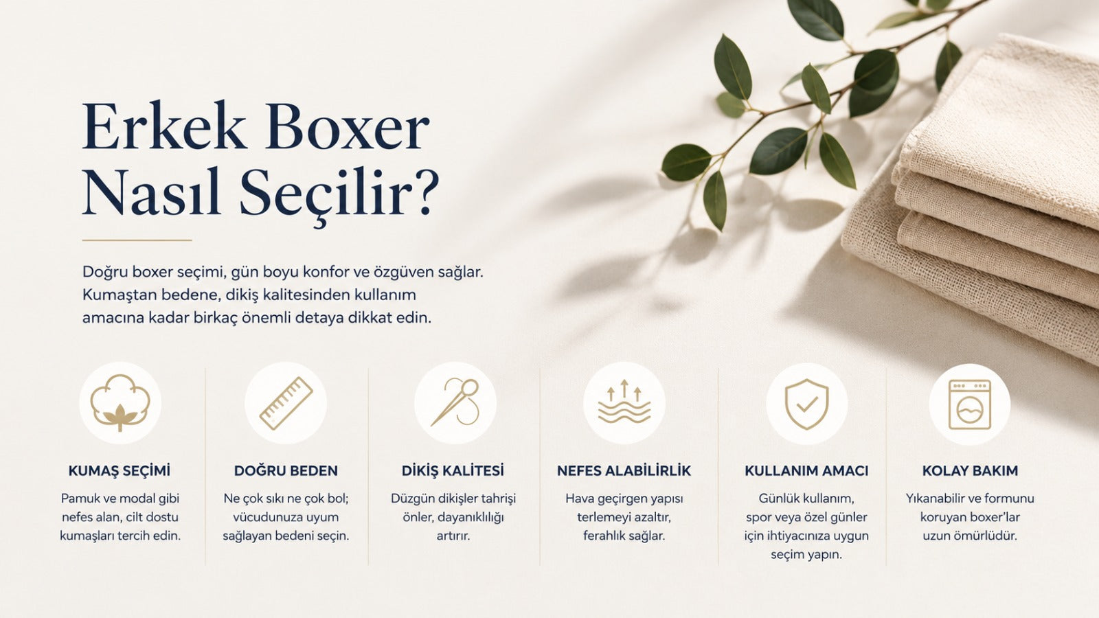 Erkek boxer nasıl seçilir - organik pamuk kumaş ve doğru beden rehberi