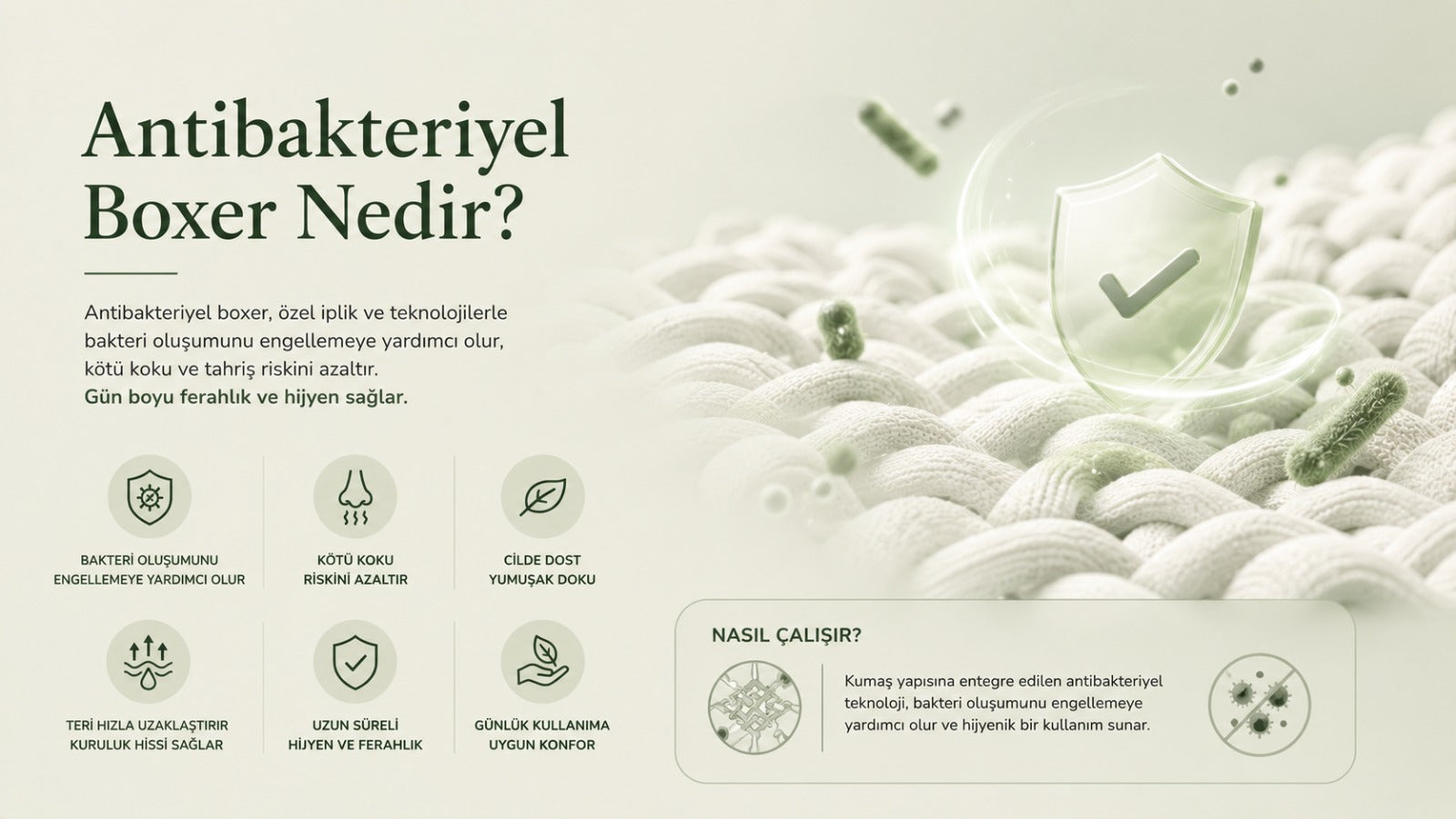 Antibakteriyel erkek boxer nedir - GOTS sertifikalı organik pamuk iç giyim