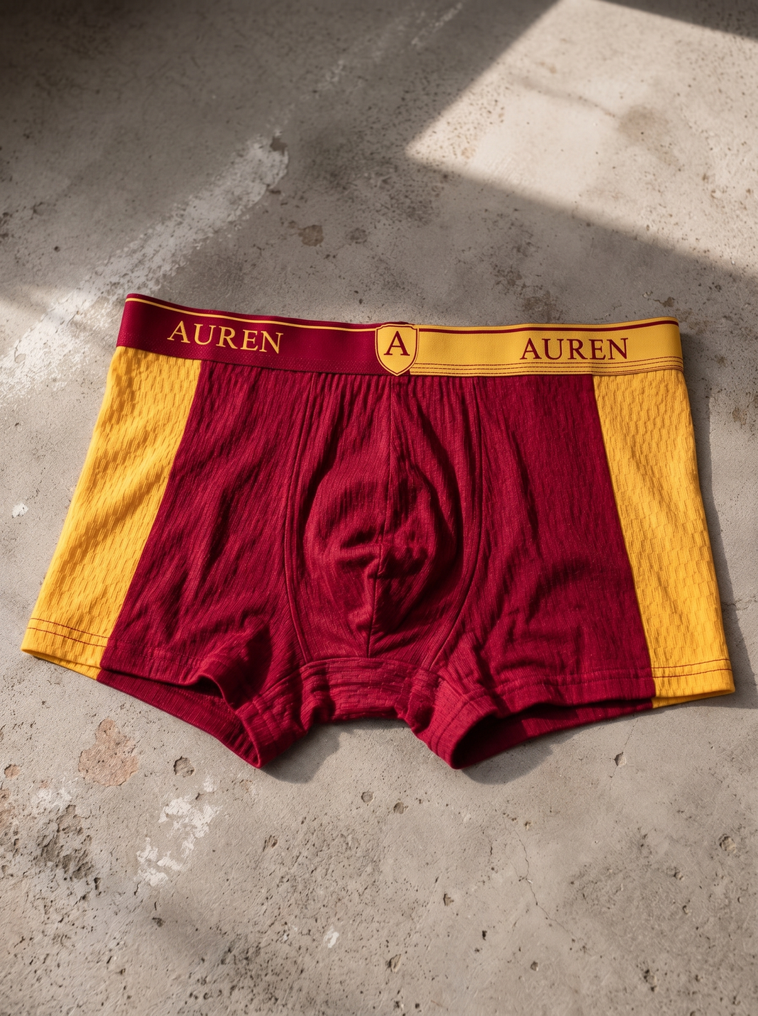 Auren® Sports Taraftar %100 Organik Pamuk Boxer - Sarı Kırmızı